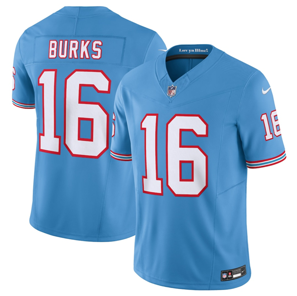 Light Blue Tennessee Titans #16 Treylon Burks 2023 F.U.S.E. Vapor Limited Throwback Stitched Football Jersey - TNT164