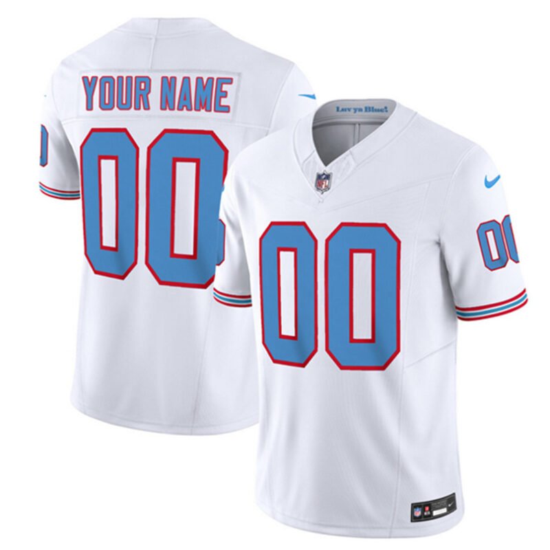 White Tennessee Titans Active Player Custom 2023 F.U.S.E. Vapor Limited Throwback Stitched Football Jersey - TNT126