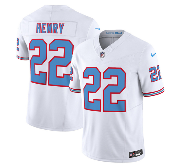 White Tennessee Titans #22 Derrick Henry 2023 F.U.S.E. Vapor Limited Throwback Stitched Football Jersey - TNT62