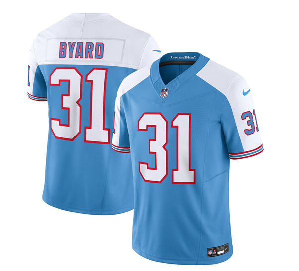Blue/White Tennessee Titans #31 Kevin Byard 2023 F.U.S.E. Vapor Limited Throwback Stitched Football Jersey - TNT232