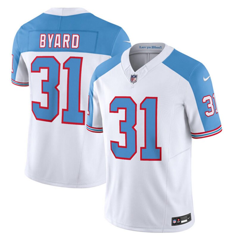 White/Blue Tennessee Titans #31 Kevin Byard 2023 F.U.S.E. Vapor Limited Throwback Stitched Football Jersey - TNT248