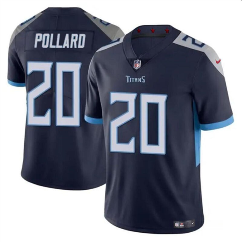 Navy Tennessee Titans #20 Tony Pollard Vapor Limited Stitched Football Jersey - TNT84