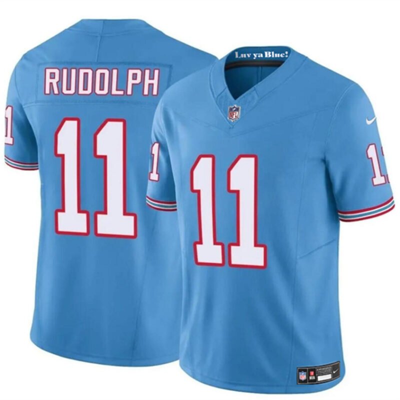 Blue Tennessee Titans #11 Mason Rudolph 2024 F.U.S.E. Throwback Vapor Limited Stitched Football Jersey - TNT267