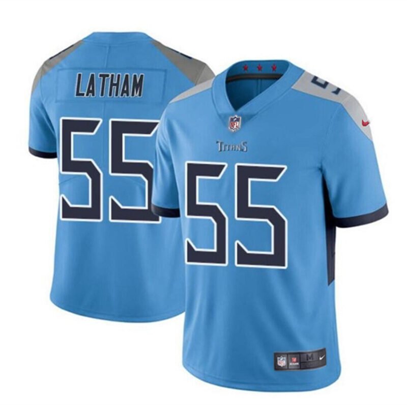 Blue Tennessee Titans #55 JC Latham 2024 Draft Vapor Limited Stitched Football Jersey - TNT117