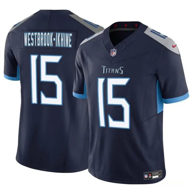 Navy Tennessee Titans #15 Nick Westbrook-Ikhine 2024 F.U.S.E. Vapor Limited Stitched Football Jersey - TNT30