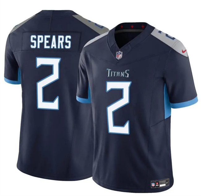 Navy Tennessee Titans #2 Tyjae Spears 2024 F.U.S.E. Vapor Limited Stitched Football Jersey - TNT222