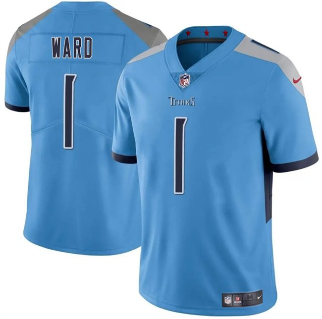 Blue Tennessee Titans #1 Cameron Ward 2025 Draft Vapor Untouchable Stitched Football Jersey - TNT139