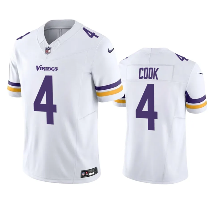 White Minnesota Vikings #4 Dalvin Cook 2023 F.U.S.E. Vapor Untouchable Stitched Jersey - MVJ134
