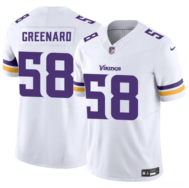 White Minnesota Vikings #58 Jonathan Greenard 2025 F.U.S.E. Vapor Untouchable Limited Stitched Jersey - MVJ100