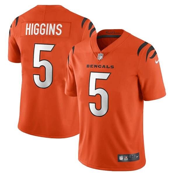 Orange Cincinnati Bengals #5 Tee Higgins Vapor Untouchable Limited Stitched Jersey - CCB205