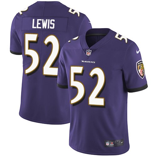 Nike Ravens #52 Ray Lewis Purple Team Color Stitched NFL Vapor Untouchable Limited Jersey - BRJ127