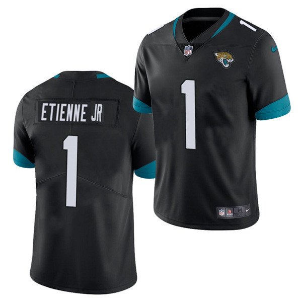 Black Jacksonville Jaguars #1 Travis Etienne JR 2021 NFL Draft Vapor Untouchable Limited Stitched Jersey - JVG146