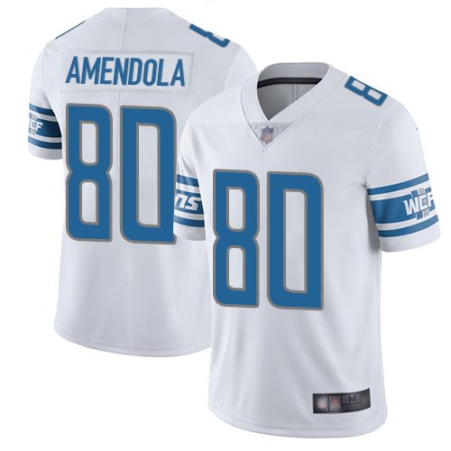 Nike Lions #80 Danny Amendola White Stitched NFL Vapor Untouchable Limited Jersey - DTL340