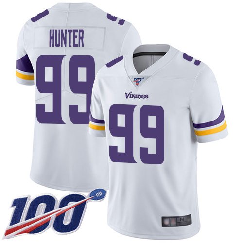 Nike Vikings #99 Danielle Hunter White Stitched NFL 100th Season Vapor Limited Jersey - MVJ13