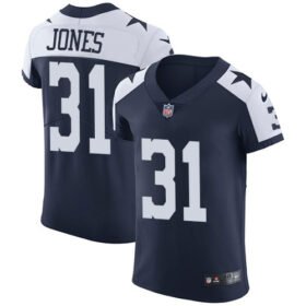 Nike Cowboys #31 Byron Jones Navy Blue Thanksgiving Stitched NFL Vapor Untouchable Throwback Elite Jersey - DLC104