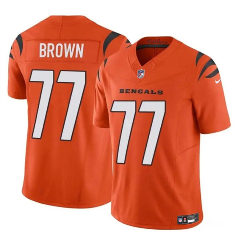 Orange Cincinnati Bengals #77 Trent Brown 2024 F.U.S.E. Vapor Untouchable Limited Stitched Jersey - CCB31