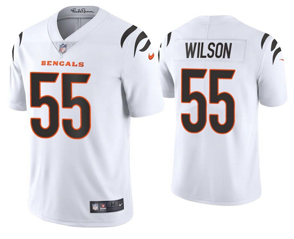 White Cincinnati Bengals #55 Logan Wilson 2021 New Vapor Untouchable Limited Stitched Jersey - CCB252