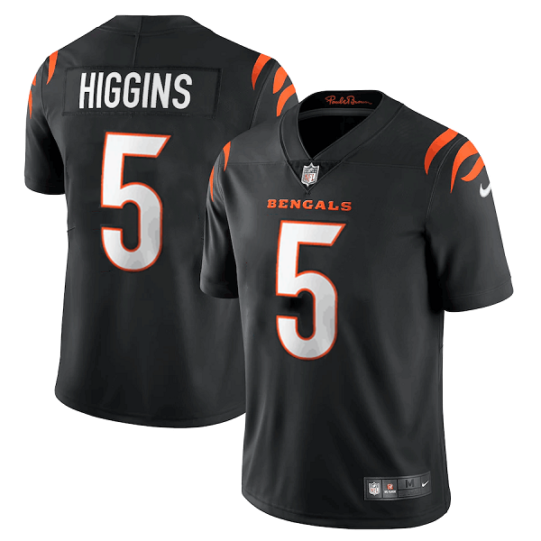 Black Cincinnati Bengals #5 Tee Higgins Vapor Untouchable Limited Stitched Jersey - CCB154
