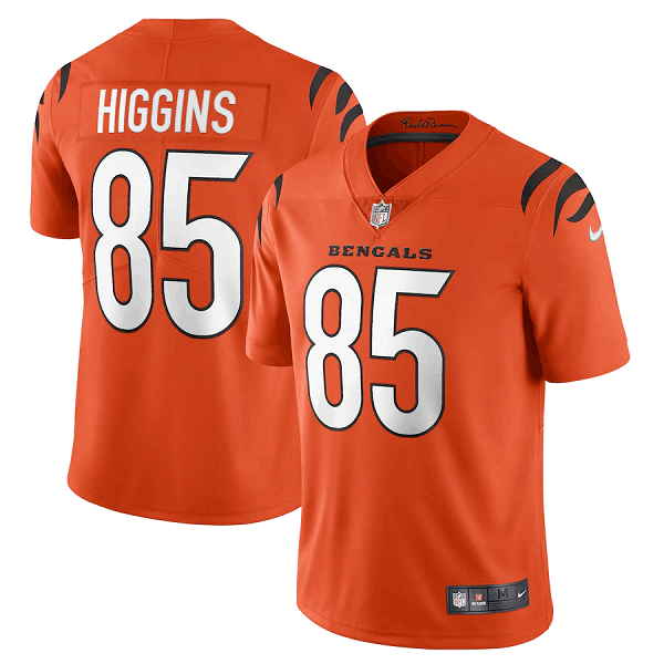 Cincinnati Bengals #85 Tee Higgins 2021 New Orange Vapor Untouchable Limited Stitched Jersey - CCB22