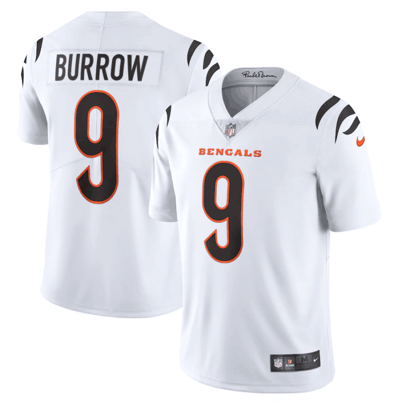 Cincinnati Bengals #9 Joe Burrow 2021 New White Vapor Untouchable Limited Stitched Jersey - CCB90
