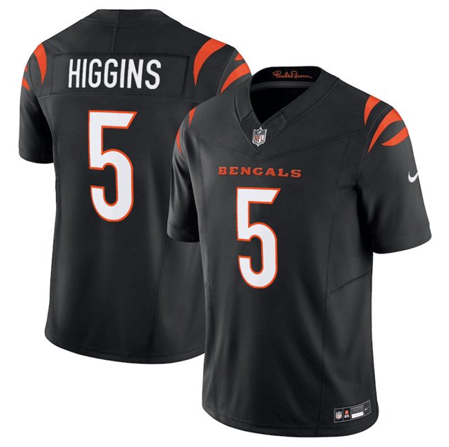 Black Cincinnati Bengals #5 Tee Higgins F.U.S.E. Vapor Untouchable Limited Stitched Jersey - CCB123