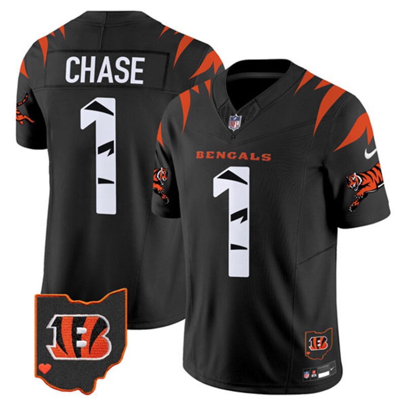 Black Cincinnati Bengals #1 Ja'Marr Chase F.U.S.E. Special Vapor Untouchable Limited Stitched Football Jersey - CCB101
