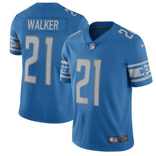 Nike Lions #21 Tracy Walker Blue Team Color Stitched NFL Vapor Untouchable Limited Jersey - DTL49