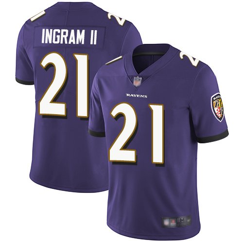 Nike Ravens #21 Mark Ingram II Purple Team Color Stitched NFL Vapor Untouchable Limited Jersey - BRJ273