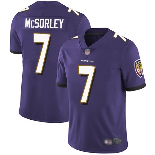 Nike Ravens #7 Trace McSorley Purple Team Color Stitched NFL Vapor Untouchable Limited Jersey - BRJ360