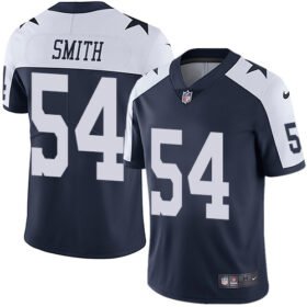 Nike Cowboys #54 Jaylon Smith Navy Blue Thanksgiving Stitched NFL Vapor Untouchable Limited Throwback Jersey - DLC384