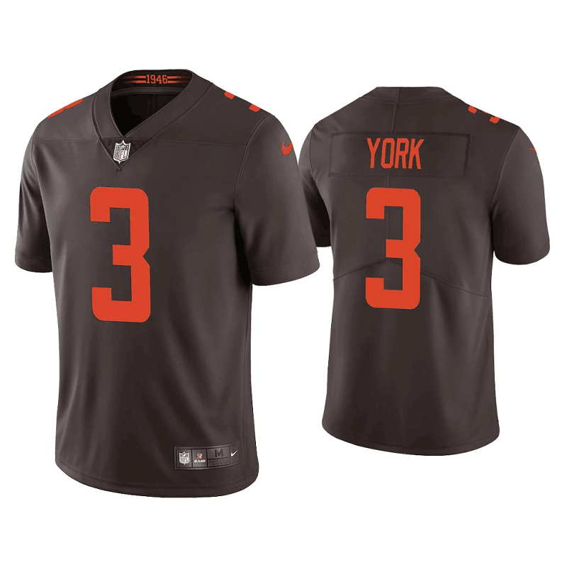 Brown Cleveland Browns #3 Cade York Vapor Untouchable Limited Stitched Jersey - CLB70