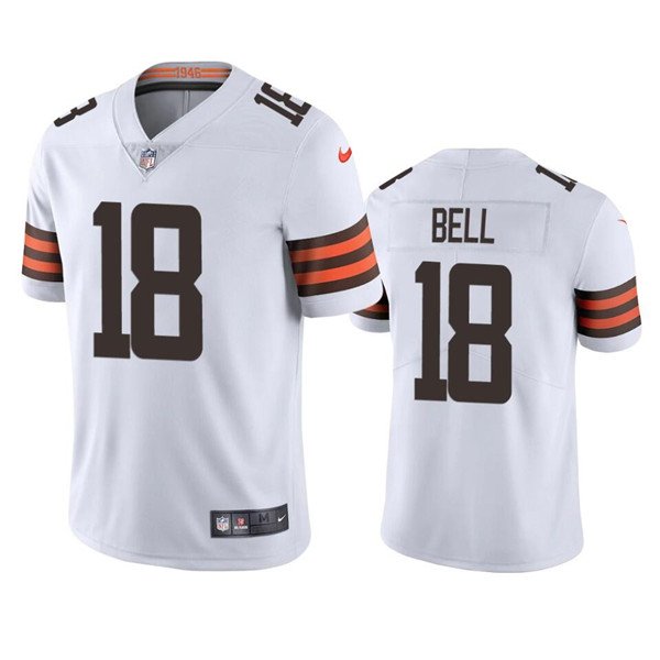 White Cleveland Browns #18 David Bell Vapor Untouchable Limited Stitched Jersey - CLB59