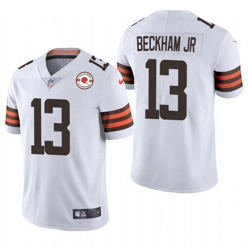 White Cleveland Browns #13 Odell Beckham Jr. 2021 75th Anniversary Vapor Untouchable Limited Stitched NFL Jersey - CLB167