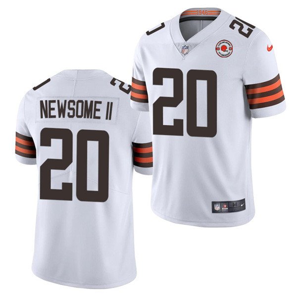 White Cleveland Browns #20 Greg Newsome II 2021 75th Anniversary Vapor Untouchable Limited Stitched NFL Jersey - CLB219