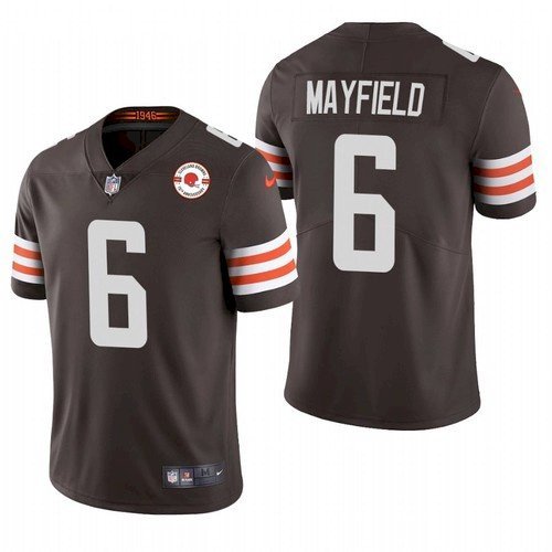 Brown Cleveland Browns #6 Baker Mayfield 2021 75th Anniversary Vapor Untouchable Limited Stitched NFL Jersey - CLB42