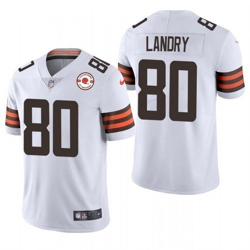 White Cleveland Browns #80 Jarvis Landry 2021 75th Anniversary Vapor Untouchable Limited Stitched NFL Jersey - CLB243