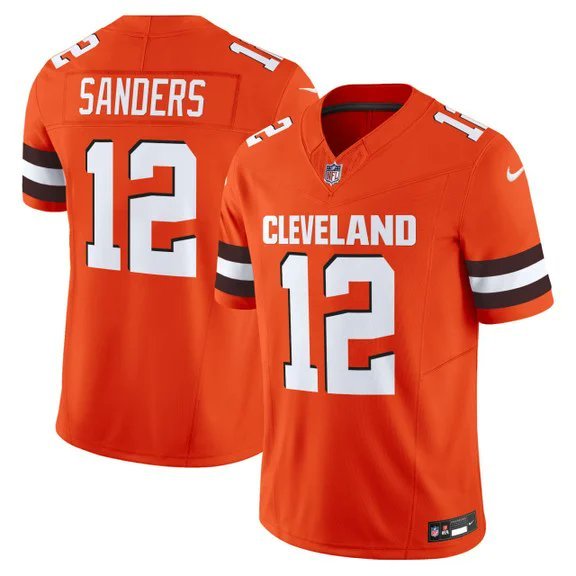 Orange Cleveland Browns #12 Shedeur Sanders 2025 Draft F.U.S.E. Vapor Limited Stitched Football Jersey - CLB17