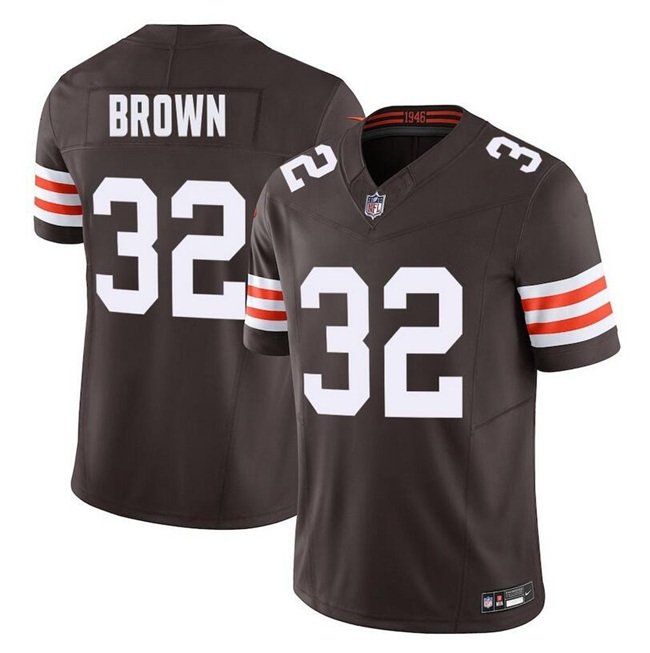 Brown Cleveland Browns #32 Jim Brown F.U.S.E. Vapor Limited Stitched Football Jersey - CLB52