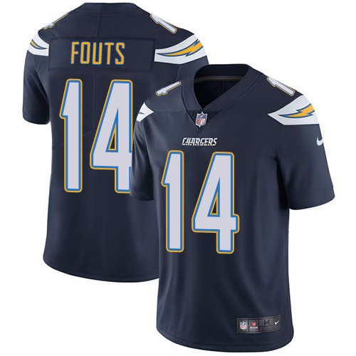 Nike Chargers #14 Dan Fouts Navy Blue Team Color Stitched NFL Vapor Untouchable Limited Jersey - LCJ36
