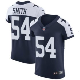 Nike Cowboys #54 Jaylon Smith Navy Blue Thanksgiving Stitched NFL Vapor Untouchable Throwback Elite Jersey - DLC367