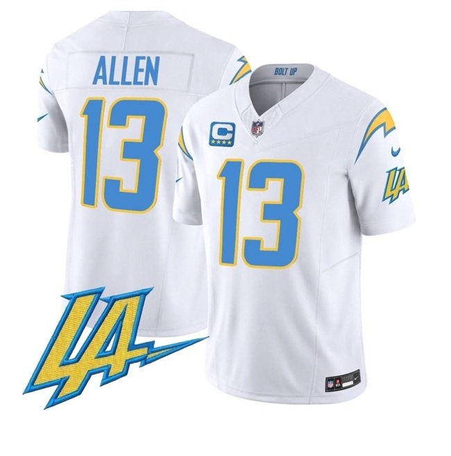 White Los Angeles Chargers #13 Keenan Allen F.U.S.E With LA & 4-Star C Patch Vapor Limited Stitched Football Jersey - LCJ143