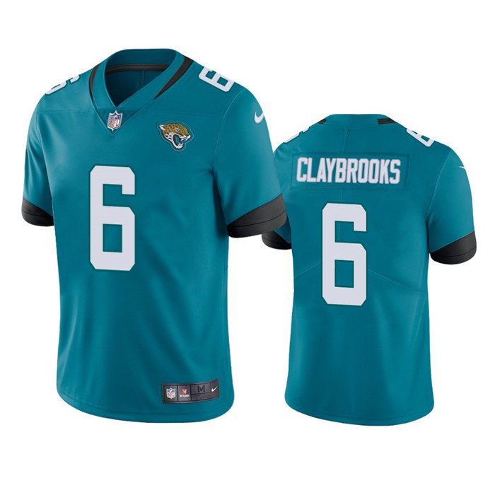 Teal Jacksonville Jaguars #6 Chris Claybrooks Vapor Untouchable Limited Stitched Jersey - JVG84