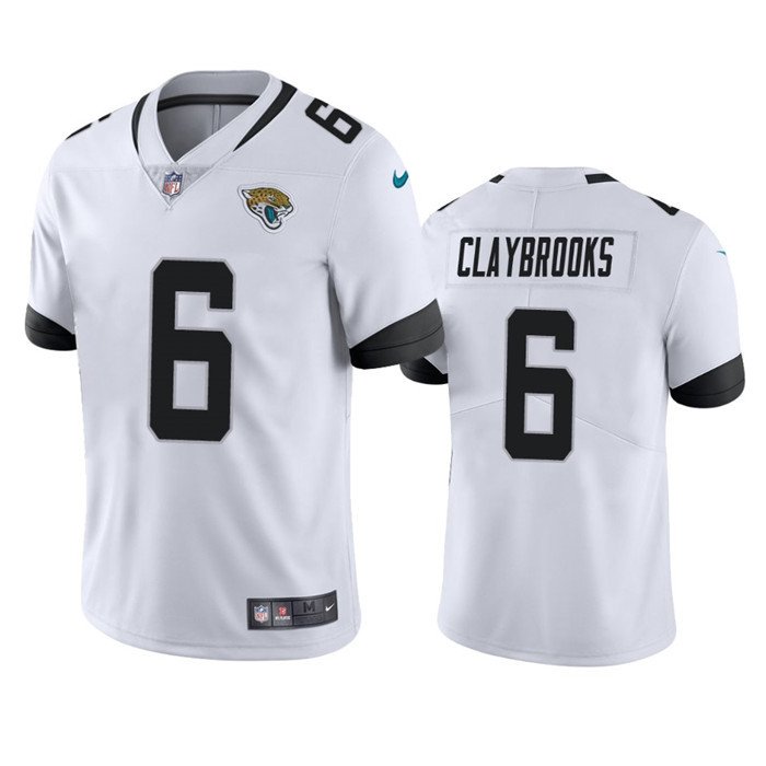 White Jacksonville Jaguars #6 Chris Claybrooks Vapor Untouchable Limited Stitched Jersey - JVG69