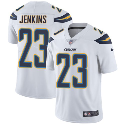 Nike Chargers #23 Rayshawn Jenkins White Stitched NFL Vapor Untouchable Limited Jersey - LCJ159