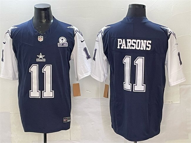 Navy Dallas Cowboys #11 Micah Parsons 2023 F.U.S.E. With 1960 Patch Vapor Limited Stitched Football Jersey - DLC156