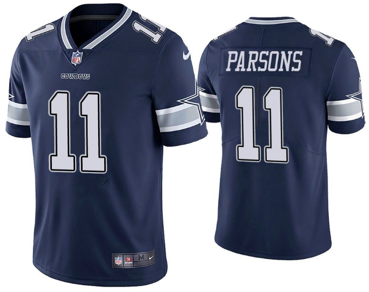 Navy Dallas Cowboys #11 Micah Parsons 2021 NFL Draft Vapor Limited Stitched Jersey - DLC398