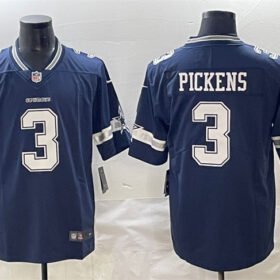 Navy Dallas Cowboys #3 George Pickens 2025 Vapor Untouchable Limited Stitched Football Jersey - DLC323