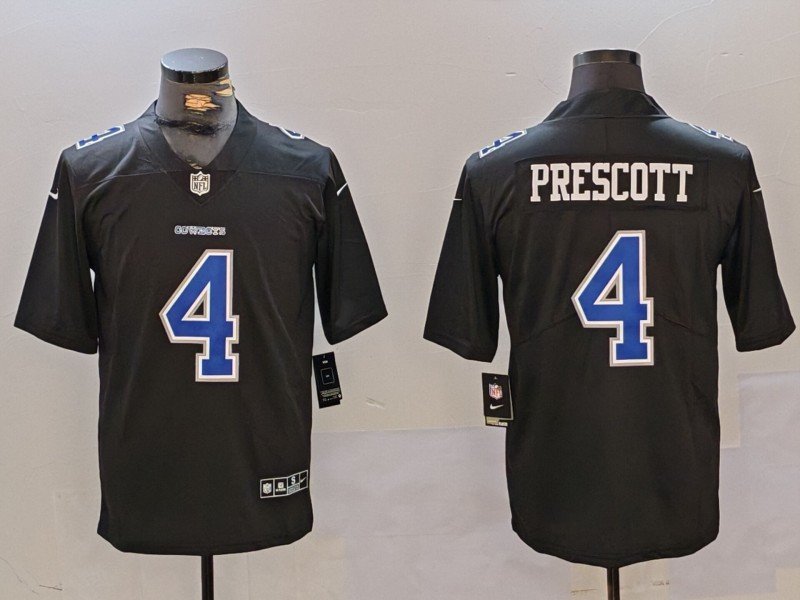 Black Dallas Cowboys #4 Dak Prescott Throwback Vapor Untouchable Limited Stitched Football Jersey - DLC253