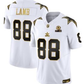 White Gold Dallas Cowboys #88 CeeDee Lamb F.U.S.E. With Established In 1960 Patch Vapor Limited Stitched Football Jersey - DLC415