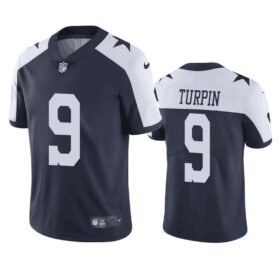 Navy/White Dallas Cowboys #9 KaVontae Turpin Thanksgiving Vapor Limited Stitched Football Jersey - DLC184